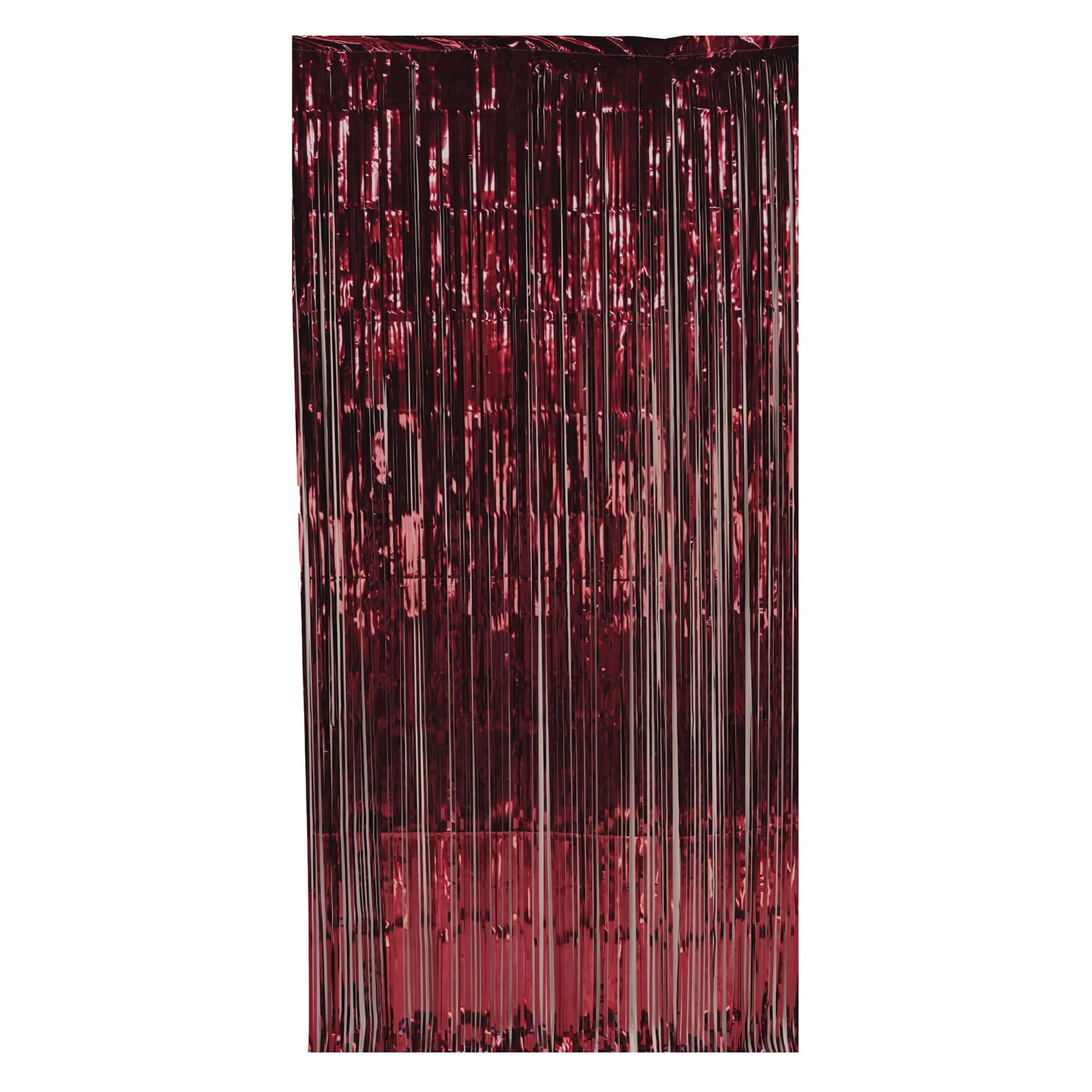 Burgundy Doorway Curtain made of metallic strands