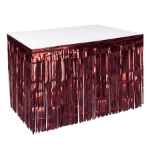 1-Ply Burgundy Metallic Table Skirting 