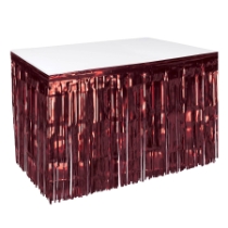 1-Ply Burgundy Metallic Table Skirting 