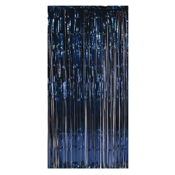 Navy Blue Doorway Curtain made of metallic strands