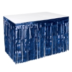1-Ply Navy Blue Metallic Table Skirting