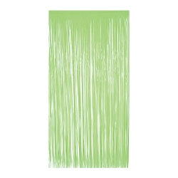 1-Ply Neon Green Plastic Fringe Curtain