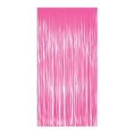 1-Ply Neon Pink Plastic Fringe Curtain