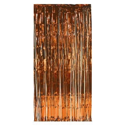 Orange Doorway Curtain made of metallic strands