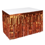 1-Ply Orange Metallic Table Skirting 