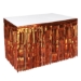 1-Ply Orange Metallic Table Skirting 