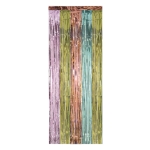 1-Ply Pastel Gleam 'N Curtain (Pack of 6) pastel gleam n curtain, pastel foil curtain, party backdrop curtain, photo booth backdrop, pastel party decorations, foil fringe curtain, baby shower decorations, bridal shower decor, birthday party backdrop, wedding decorations, pastel event decor, party wall decoration, doorway curtain, shimmering party backdrop, pack of 6 curtains, Party Express