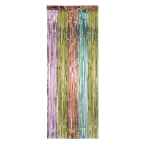 1-Ply Pastel Gleam 'N Curtain (Pack of 6) pastel gleam n curtain, pastel foil curtain, party backdrop curtain, photo booth backdrop, pastel party decorations, foil fringe curtain, baby shower decorations, bridal shower decor, birthday party backdrop, wedding decorations, pastel event decor, party wall decoration, doorway curtain, shimmering party backdrop, pack of 6 curtains, Party Express