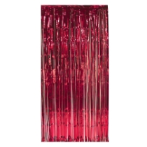 Red metallic Strand door way curtain.