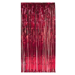 Red metallic Strand door way curtain.