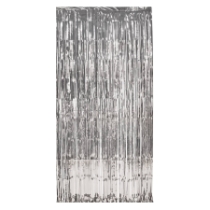 Silver Doorway Curtain made of metallic strands