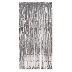 Silver Doorway Curtain made of metallic strands