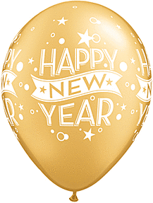 11" New Year Confetti Dot - Gold