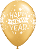 11" New Year Confetti Dot - Gold