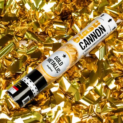 12" Gold Metallic Confetti Cannons
