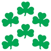 12" Printed Shamrock Cutouts