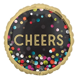 17" Colorful Confetti Cheers Balloons