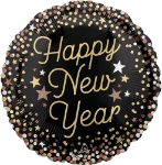 17" Lux New Year Foil Balloon (Pack of 10) 17 inch Lux New Year Balloons, New Year's Eve balloons, luxury New Year balloons, NYE balloons, Happy New Year balloon, foil party balloons, balloon bouquet supplies, countdown party decorations, corporate event balloons, hotel New Year's décor, restaurant holiday decorations, elegant party balloons, New Year's celebration supplies, pack of 10 balloons, Party Express