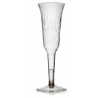 Two piece plastic champagne glasses. 