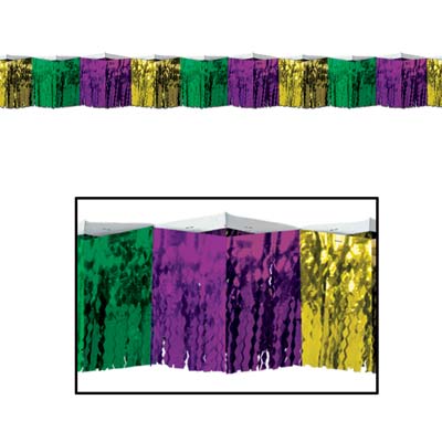 2-Ply Diamond Metallic Fringe Drape for Mardi Gras