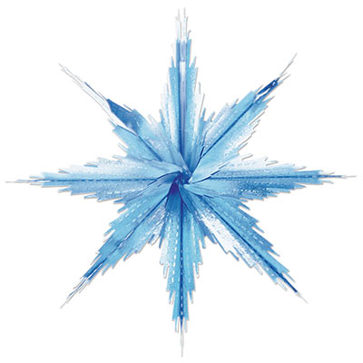 Blue 2-Tone Metallic Snowflakes