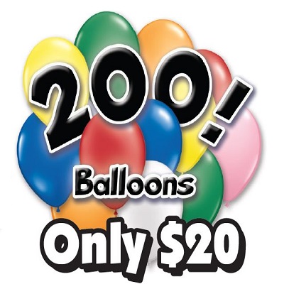 clearance balloon sale 200 balloons for $20