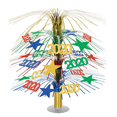 Multi Colored "2020" Cascade Centerpiece for New Year's Eve