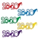 Assorted Color "2020" Glittered Foil Eyeglasses