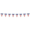 "2020" Make It Count! Pennant Banner with patriotic colors and stars and stripes.