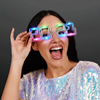 DISC-2021 Light Up New Year Party Eye Glasses (Pack of 12)  2021 Light Up New Year Party Eye Glasses, 2021, light up, new years eve, party favor, multi-color, wholesale, inexpensive, bulk