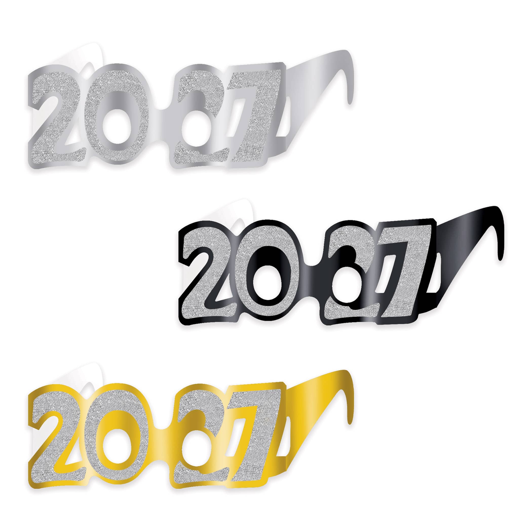 2027 Glittered Foil Eyeglasses