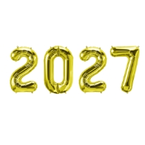 “2027” Gold Mylar Balloons 2027 Gold Mylar Balloons, 2027 balloons, gold foil number balloons, New Year's Eve balloons, 2027 New Year decorations, gold number balloons, NYE party supplies, countdown party decorations, metallic gold balloons, New Year's photo backdrop, corporate New Year décor, hotel party decorations, holiday balloons, New Year's Eve party decorations, Party Express