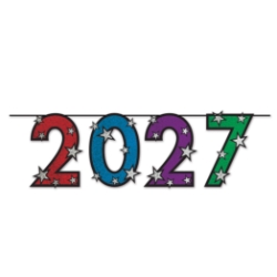 "2027" Multi-Color Streamer