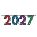 "2027" Multi-Color Streamer