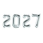 “2027” Silver Mylar Balloons 2027 Silver Mylar Balloons, 2027 balloons, silver foil number balloons, New Year's Eve balloons, 2027 New Year decorations, silver number balloons, NYE party supplies, countdown party decorations, metallic silver balloons, New Year's party décor, photo backdrop balloons, corporate New Year decorations, hotel New Year's Eve supplies, Party Express