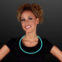 22" Turquoise Glow Necklaces (Pack of 50) Glow Necklace, glow, necklace, orange glow, party favor, trick or treat, patriotic, wholesale, inexpensive, bulk, halloween