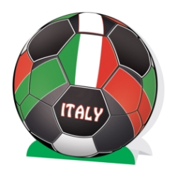 3-D Soccer Ball Centerpiece - Italy (Pack of 12) Italy centerpiece, Italian party décor, Tricolore decorations, green white red soccer centerpiece, 3-D centerpiece Italy, Printed Card Stock centerpiece, Italy party supplies, soccer table decorations, Italian themed décor, Party Express Italy centerpiece