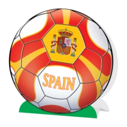 3-D Soccer Ball Centerpiece - Spain (Pack of 12) Spain centerpiece, Spanish party décor, coat of arms Spain decorations, red orange soccer centerpiece, 3-D centerpiece Spain, Printed Card Stock centerpiece, Spain party supplies, soccer table decorations, Spanish themed décor, Party Express Spain centerpiece