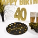 3-D Gold Glittered "40" Centerpiece (Pack of 6) - 54000-40GD