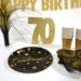 3-D Gold Glittered "70" Centerpiece (Pack of 6) - 54000-70GD
