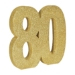 3-D Gold Glittered "80" Centerpiece 