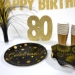 3-D Gold Glittered "80" Centerpiece (Pack of 6) - 54000-80GD