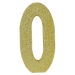  3-D Gold Glittered Number "0" Centerpiece