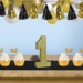  3-D Gold Glittered Number "1" Centerpiece (Pack of 6)      - 56249-1GD