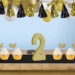  3-D Gold Glittered Number "2" Centerpiece  (Pack of 6)  - 56249-2GD