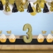  3-D Gold Glittered Number "3" Centerpiece (Pack of 6)     - 56249-3GD