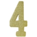  3-D Gold Glittered Number "4" Centerpiece