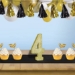  3-D Gold Glittered Number "4" Centerpiece (Pack of 6)    - 56249-4GD