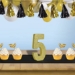  3-D Gold Glittered Number "5" Centerpiece (Pack of 6)  - 56249-5GD