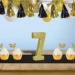  3-D Gold Glittered Number "7" Centerpiece (Pack of 6)   - 56249-7GD